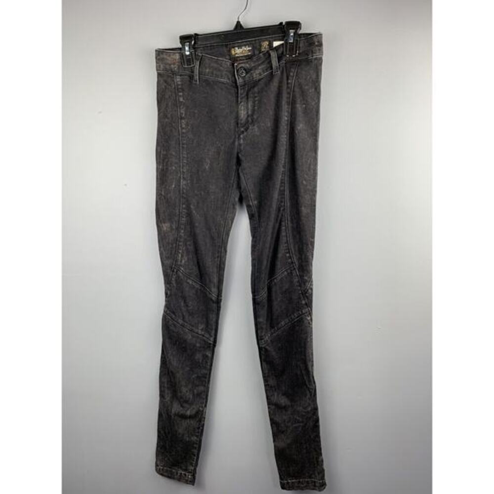 Replay Ramee Jeans Womens 26 Black Acid Wash‎ Distressed zipper ankles